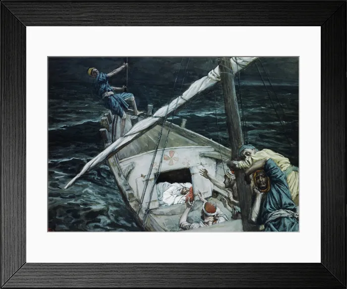 Framed Print : Jesus Asleep During the Storm by Tissot Framed Print : Jesus Asleep During the Storm by Tissot