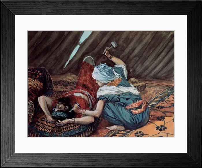 Framed Print : Jael Smote Sisera and Slew Him by Tissot Framed Print : Jael Smote Sisera and Slew Him by Tissot