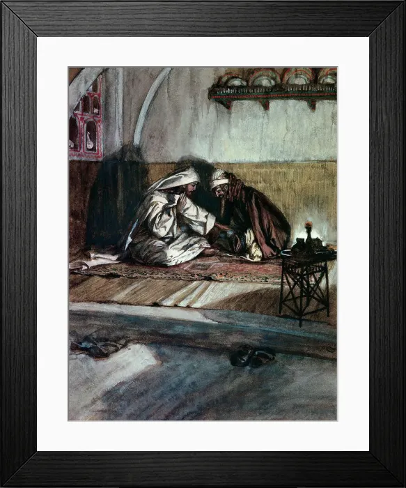 Framed Print : Interview Between Jesus & Nicodemus by Tissot Framed Print : Interview Between Jesus & Nicodemus by Tissot