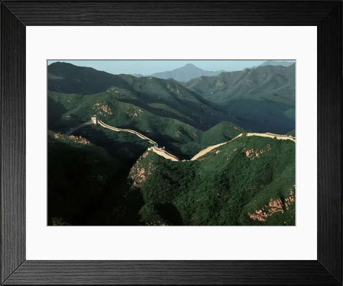 Framed Print : Great Wall of China on a mountain range, China Framed Print : Great Wall of China on a mountain range, China