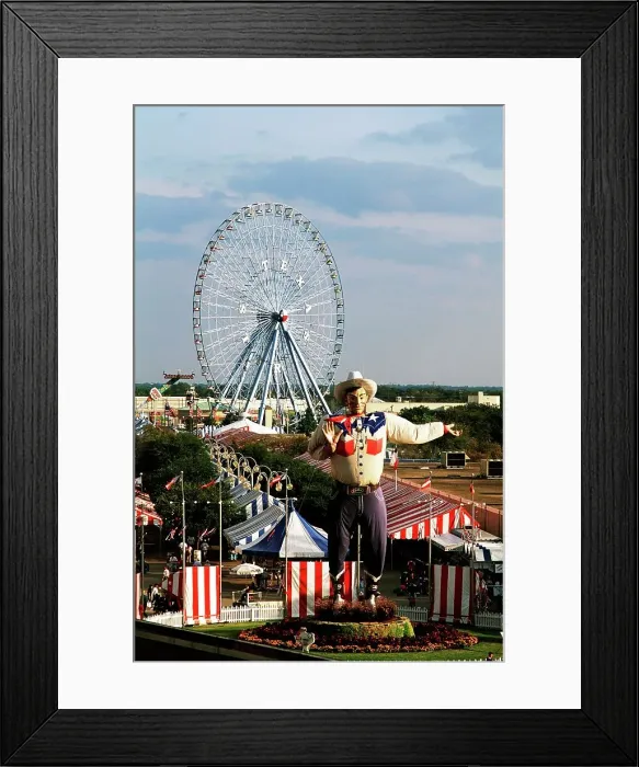 Framed Print : Big Tex welcomes fair goers to the Texas State Fair