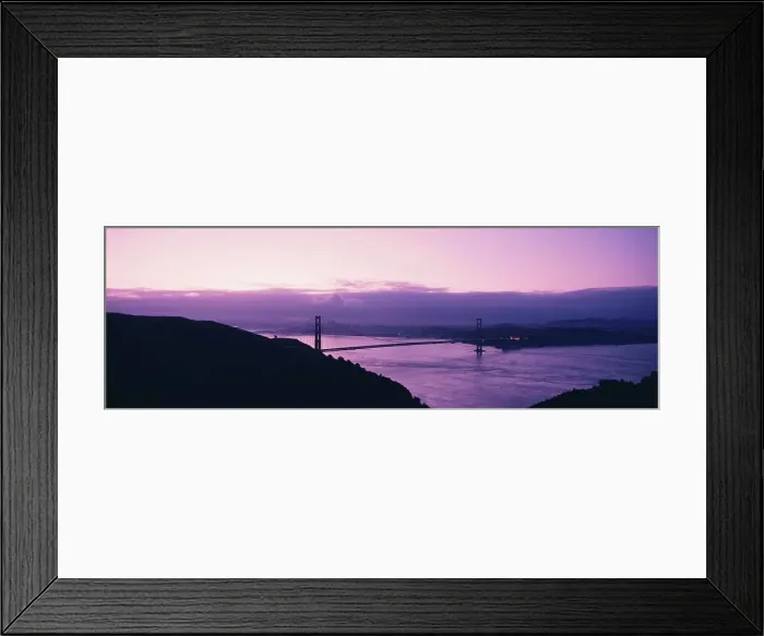 Framed Print : Golden Gate Bridge over the San Francisco Bay at sunset Framed Print : Golden Gate Bridge over the San Francisco Bay at sunset