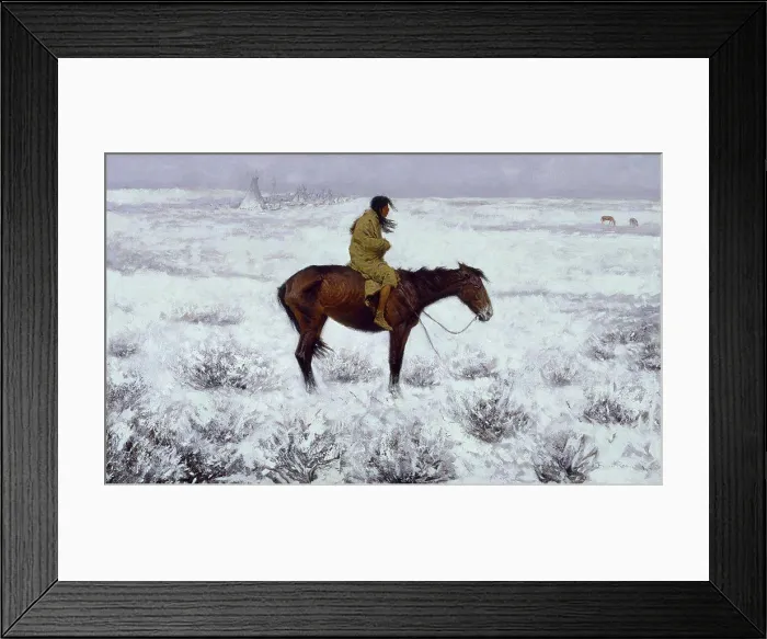 Framed Print : The Herd Boy by Remington, Frederic Sackrider (1861-1909)  /  Museum of Fine Arts