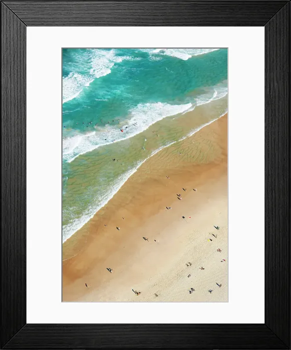 Framed Print : Beach Aerial Framed Print : Beach Aerial