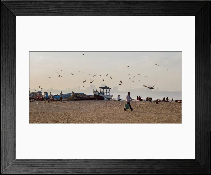 Framed Print : Coastal life in Mumbai