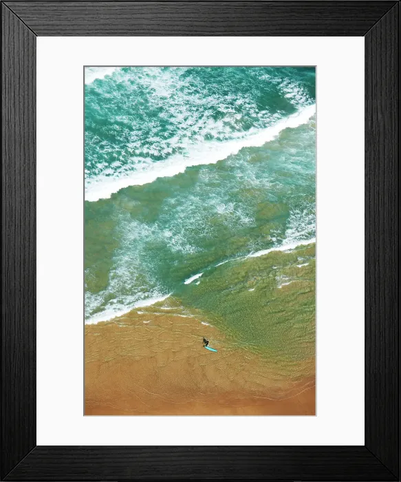 Framed Print : Aerial of Surfer Framed Print : Aerial of Surfer
