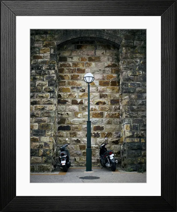 Framed Print : Parked Motorbikes Framed Print : Parked Motorbikes