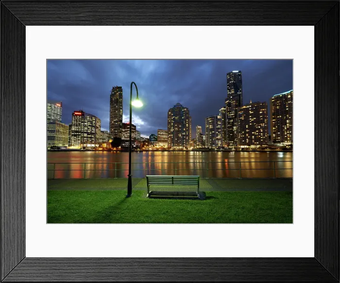 Framed Print : Brisbane City at night