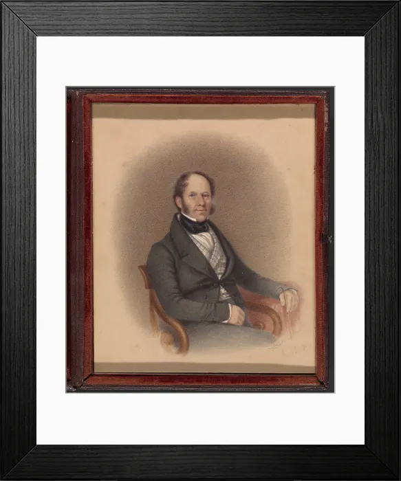 Framed Print : Gentleman Chair W Hake 1866 Watercolor Thick Framed Print : Gentleman Chair W Hake 1866 Watercolor Thick