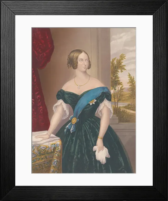 Framed Print : Queen Victoria George Baxter 1804-1867 British