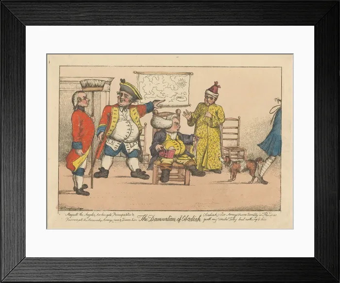 Framed Print : Damnation Obadiah Print Henry William Bunbury