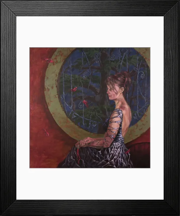 Framed Print : Woman in silk dress Framed Print : Woman in silk dress