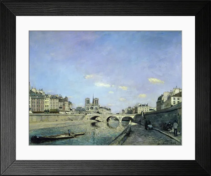 Framed Print : The Seine and Notre-Dame by Jongkind