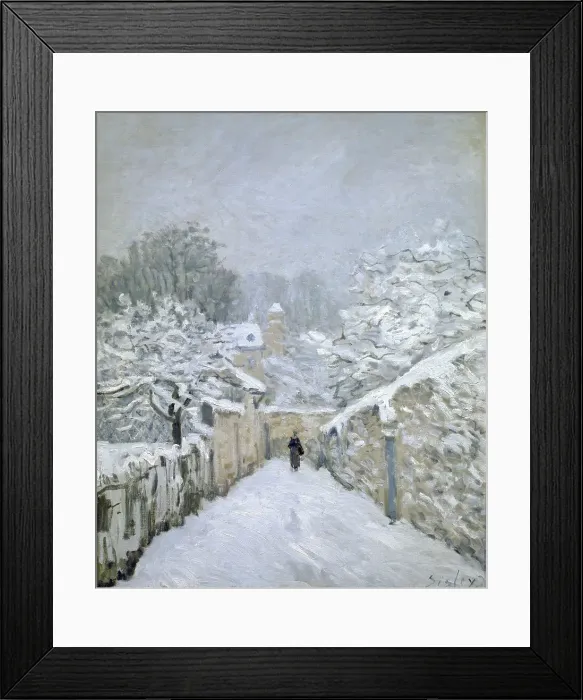 Framed Print : The Snow in Louveciennes by Alfred Sisley Framed Print : The Snow in Louveciennes by Alfred Sisley