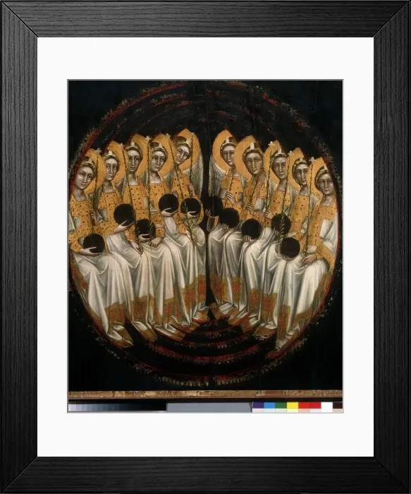Framed Print : Enthroned Angels by Guariento di Arpo Framed Print : Enthroned Angels by Guariento di Arpo