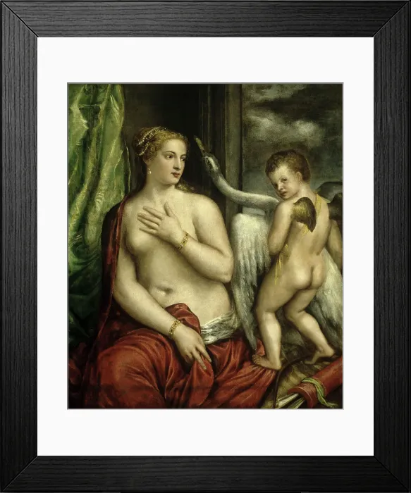 Framed Print : Leda & The Swan by Titian