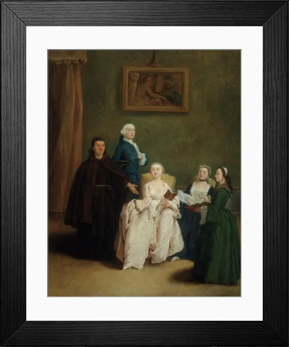 Framed Print : The Friar's Visit by Pietro Longhi Framed Print : The Friar's Visit by Pietro Longhi