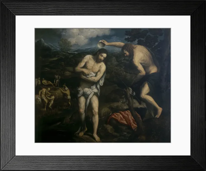 Framed Print : Baptism of Christ by Paris Bordone