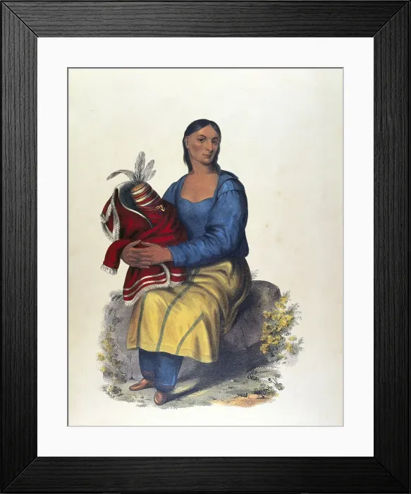 Framed Print : The Chippeway Widow by Charles Bird King