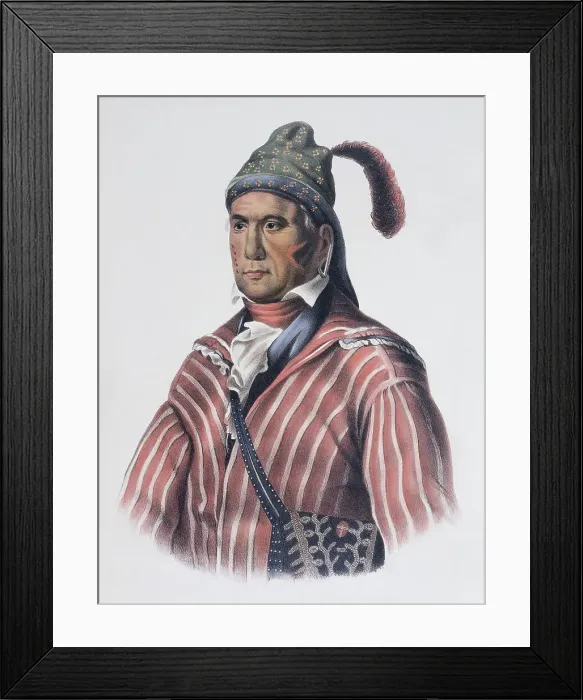 Framed Print : Menawa (Oakfuskee Chief) by King Framed Print : Menawa (Oakfuskee Chief) by King