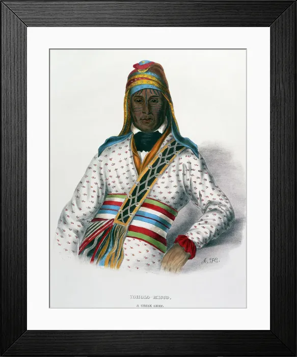 Framed Print : Yoholo-Micco (Creek Chief) by King Framed Print : Yoholo-Micco (Creek Chief) by King