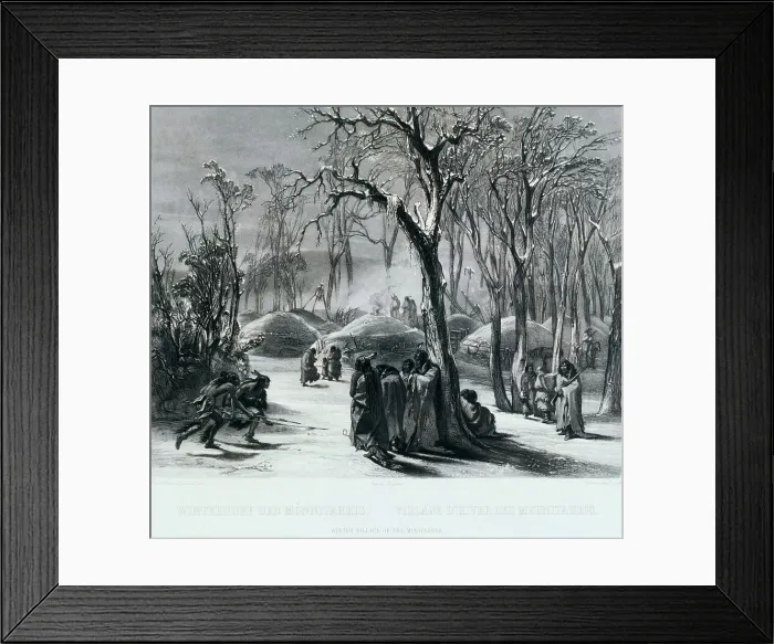 Framed Print : Winter Villange Framed Print : Winter Villange