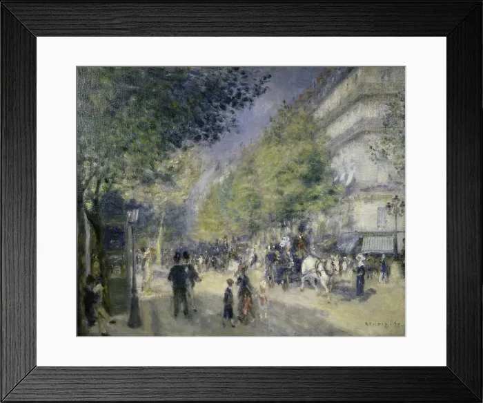 Framed Print : The Main Boulevards by Pierre-Auguste Renoir Framed Print : The Main Boulevards by Pierre-Auguste Renoir