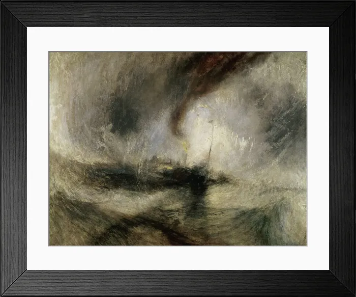 Framed Print : Snow Storm at Sea by Joseph Mallord William Turner Framed Print : Snow Storm at Sea by Joseph Mallord William Turner