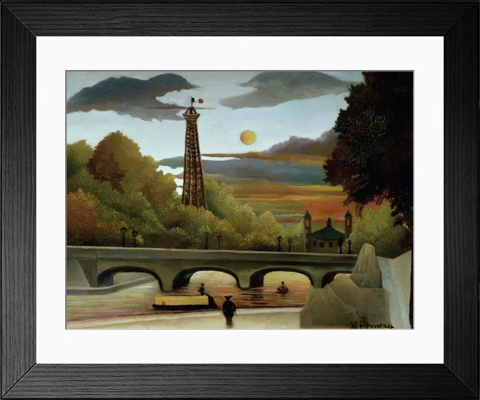 Framed Print : The Eiffel Tower by Henri Rousseau