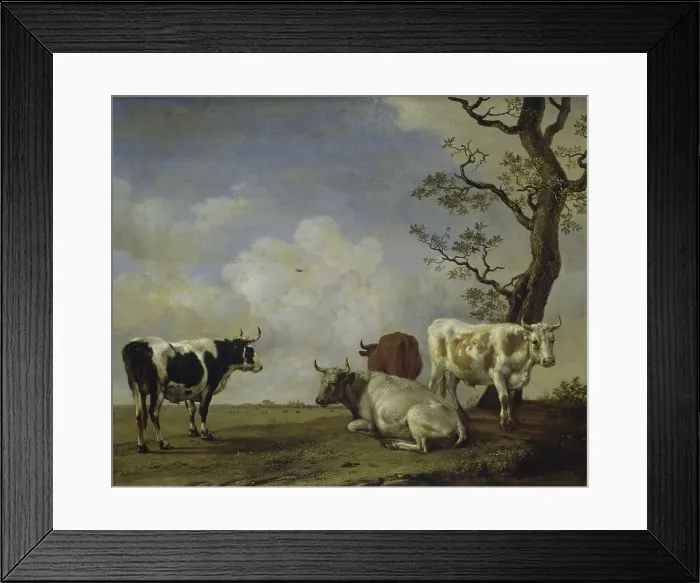 Framed Print : The Four Bulls by Potter Framed Print : The Four Bulls by Potter