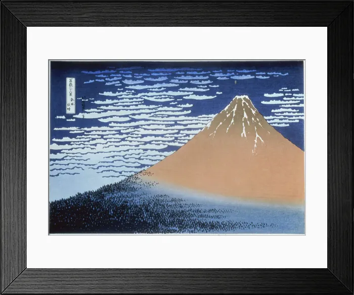 Framed Print : Red Fuji 1823-1831 Katsushika Hokusai (1760-1849 / Japanese)