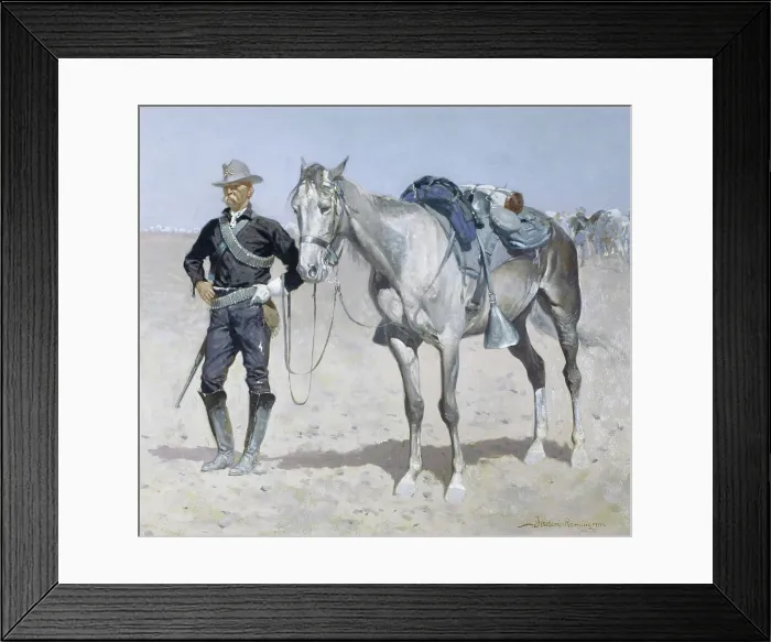 Framed Print : Trooper of the Plains by Remington Framed Print : Trooper of the Plains by Remington