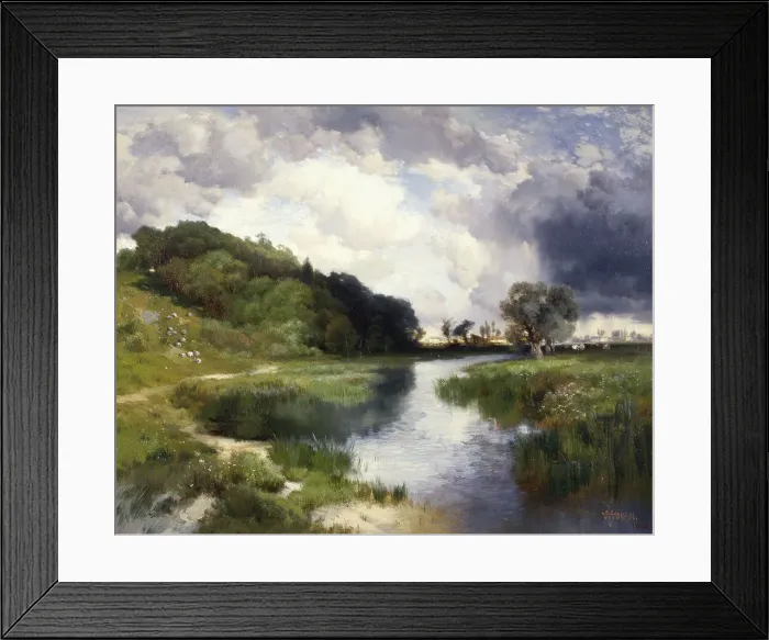 Framed Print : Approaching Storm by Thomas Moran