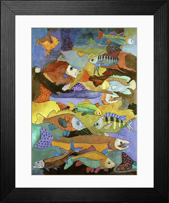 Framed Print : Fish Strata by Whitehouse-Holm Framed Print : Fish Strata by Whitehouse-Holm