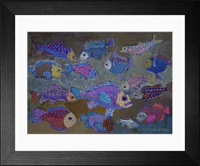 Framed Print : Fifteen Fine Fish by Whitehouse-Holm Framed Print : Fifteen Fine Fish by Whitehouse-Holm