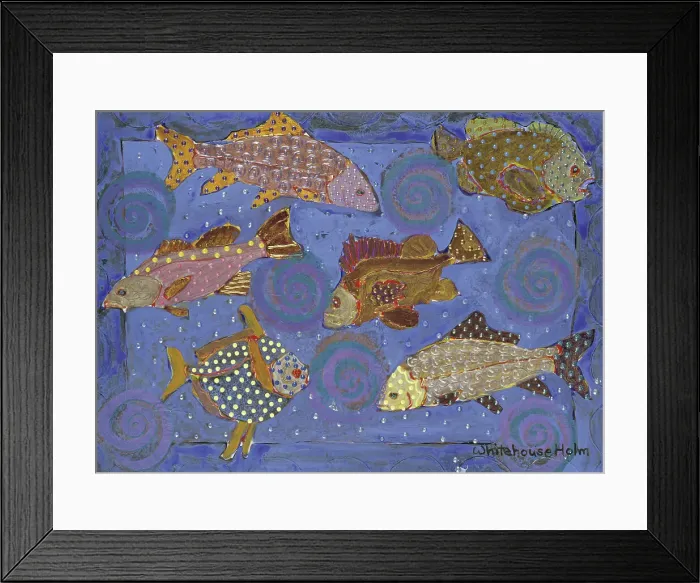 Framed Print : Six with Swirls by Whitehouse-Holm