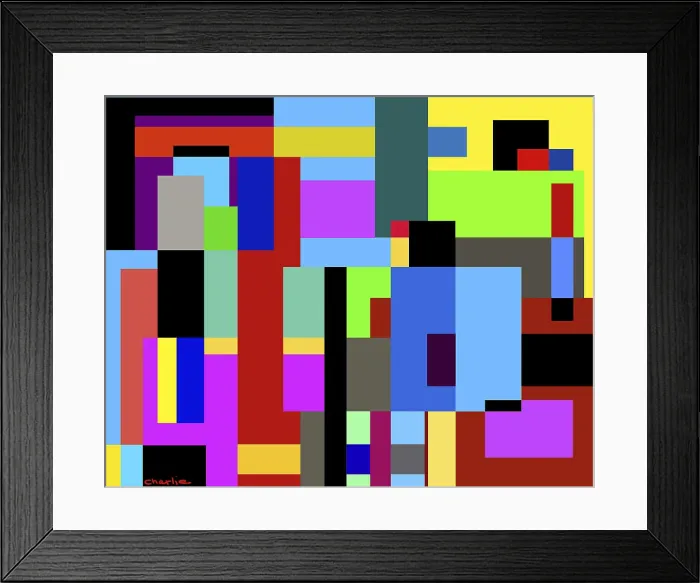 Framed Print : Rectangled Combination by Chann