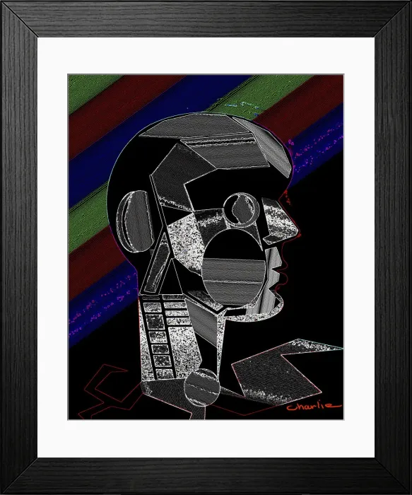 Framed Print : Cubo-Robotic Profile by Chann Framed Print : Cubo-Robotic Profile by Chann