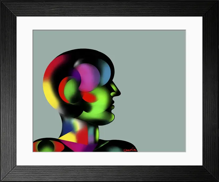Framed Print : Rainbow Head by Chann