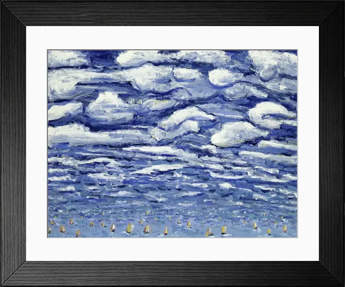 Framed Print : Clouds and Sailboats by Peter Sickles