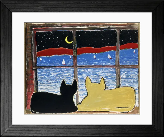 Framed Print : Two Cats by Sickles Framed Print : Two Cats by Sickles