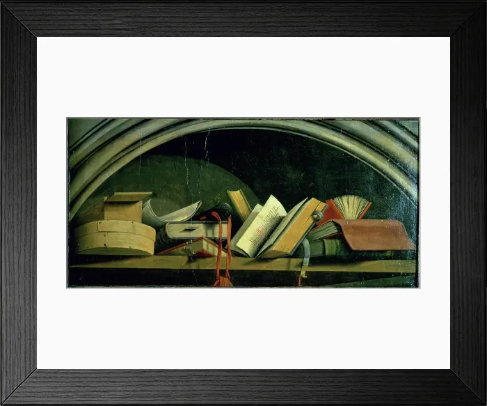 Framed Print : Still Life: Shelf with Books Framed Print : Still Life: Shelf with Books
