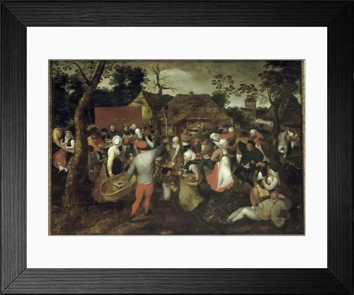 Framed Print : Peasants by Bruegel (Attributed)