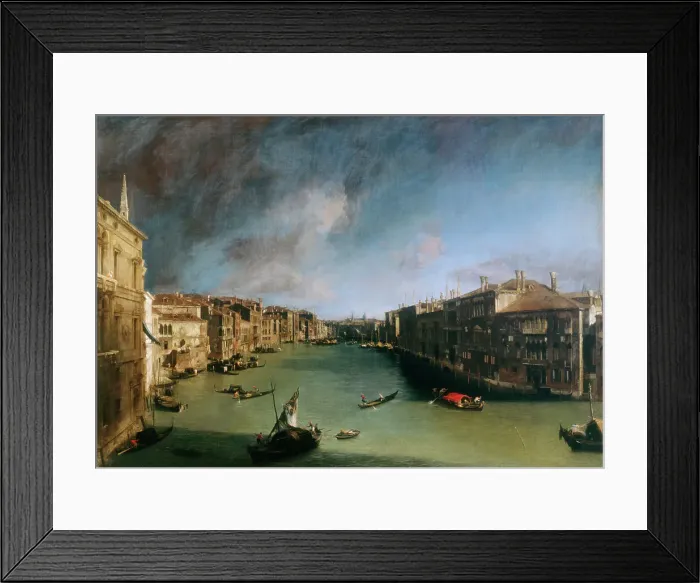 Framed Print : View Toward Rialto Bridge by Canaletto Framed Print : View Toward Rialto Bridge by Canaletto