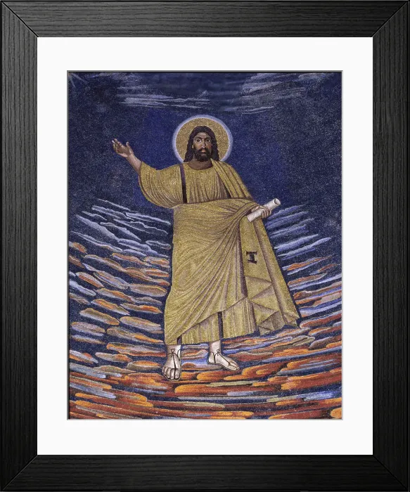 Framed Print : Christ Detail of Apse Mosaic Basilica dei Santi Cosma, Damiano, Rome Framed Print : Christ Detail of Apse Mosaic Basilica dei Santi Cosma, Damiano, Rome