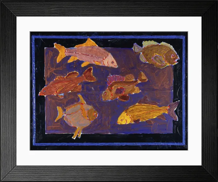 Framed Print : Golden Guppies by Whitehouse-Holm