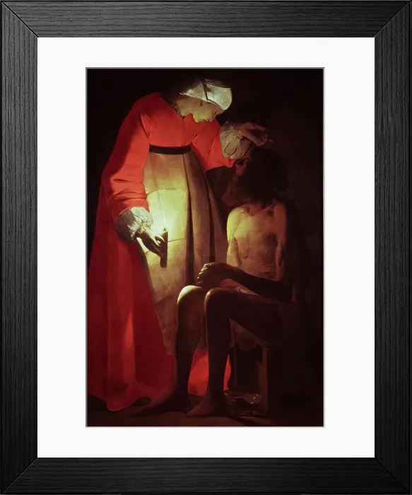 Framed Print : Job Visited by His Wife by La Tour Framed Print : Job Visited by His Wife by La Tour
