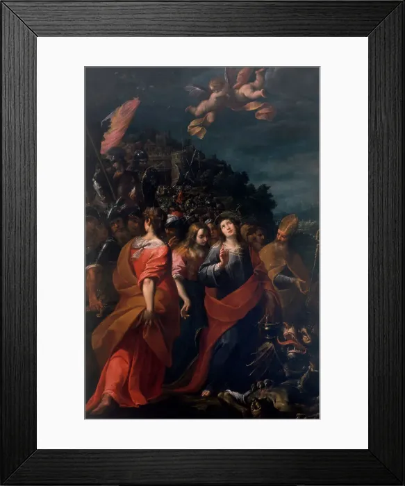 Framed Print : Saint Martha and the Dragon by Nuvolone