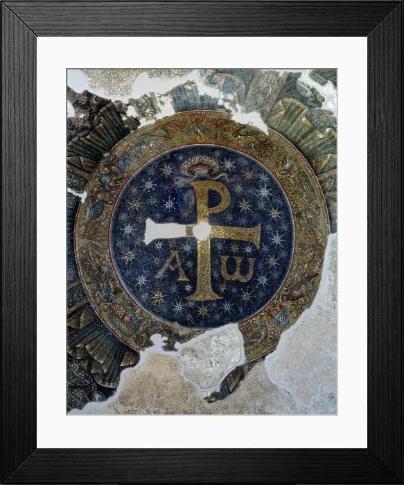 Framed Print : Monogrammed Cross