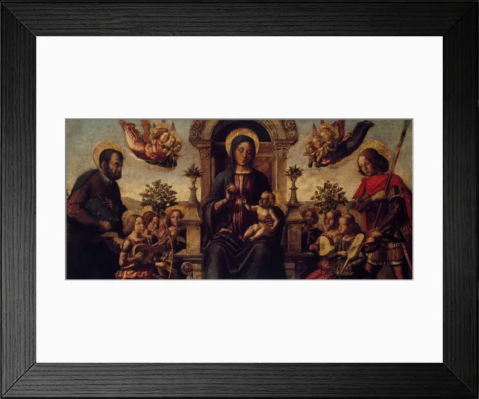 Framed Print : Madonna and Child with Saints by Bastiani